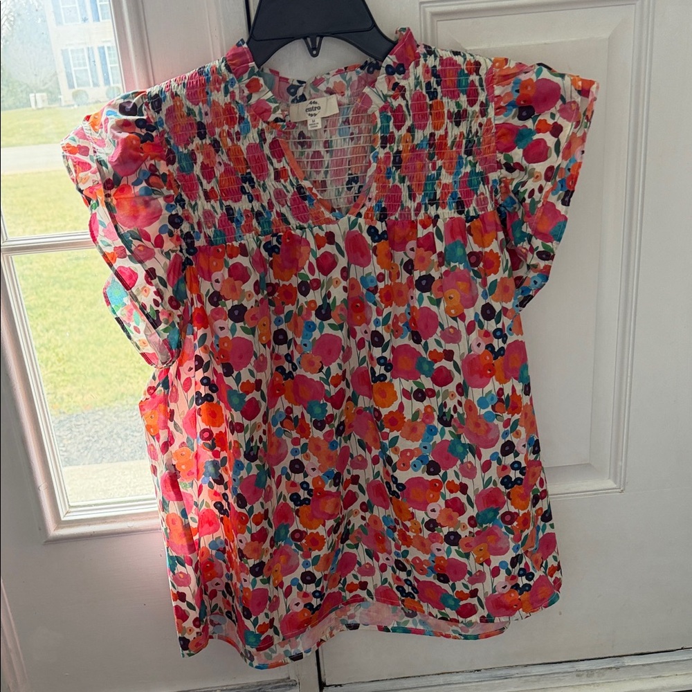 Entro Colorful Floral Blouse